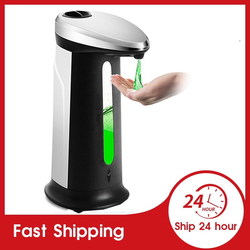 400ml Touchless Liquid Soap Dispenser Smart Sensor Hands-Free Automatic Soap Dispenser Pump For Bathroom Kitchen