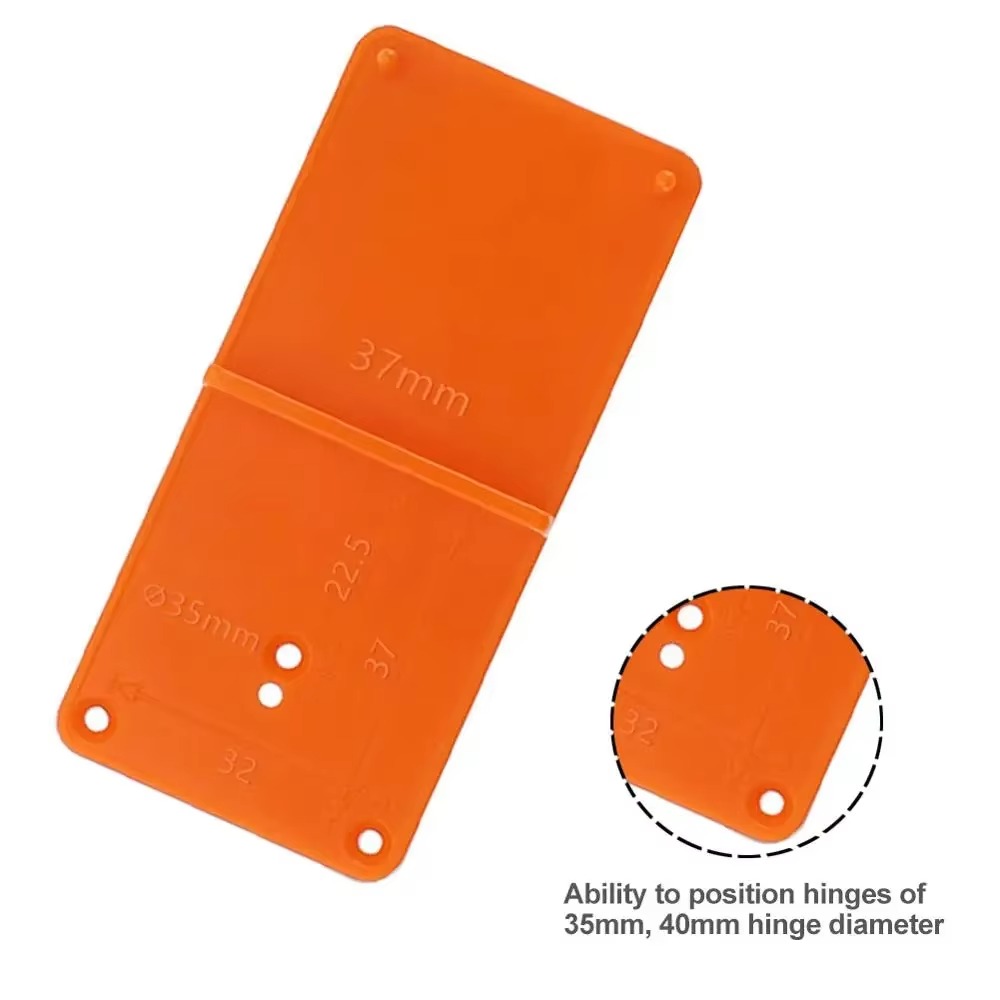 Scharniergat Boren Gids Positionering Mark Sjabloon 26/35/40mm Scharnier Installatie Jig Deur Kast Scharnier Gat Locator Houtbewerking: GOLD / 19Pcs
