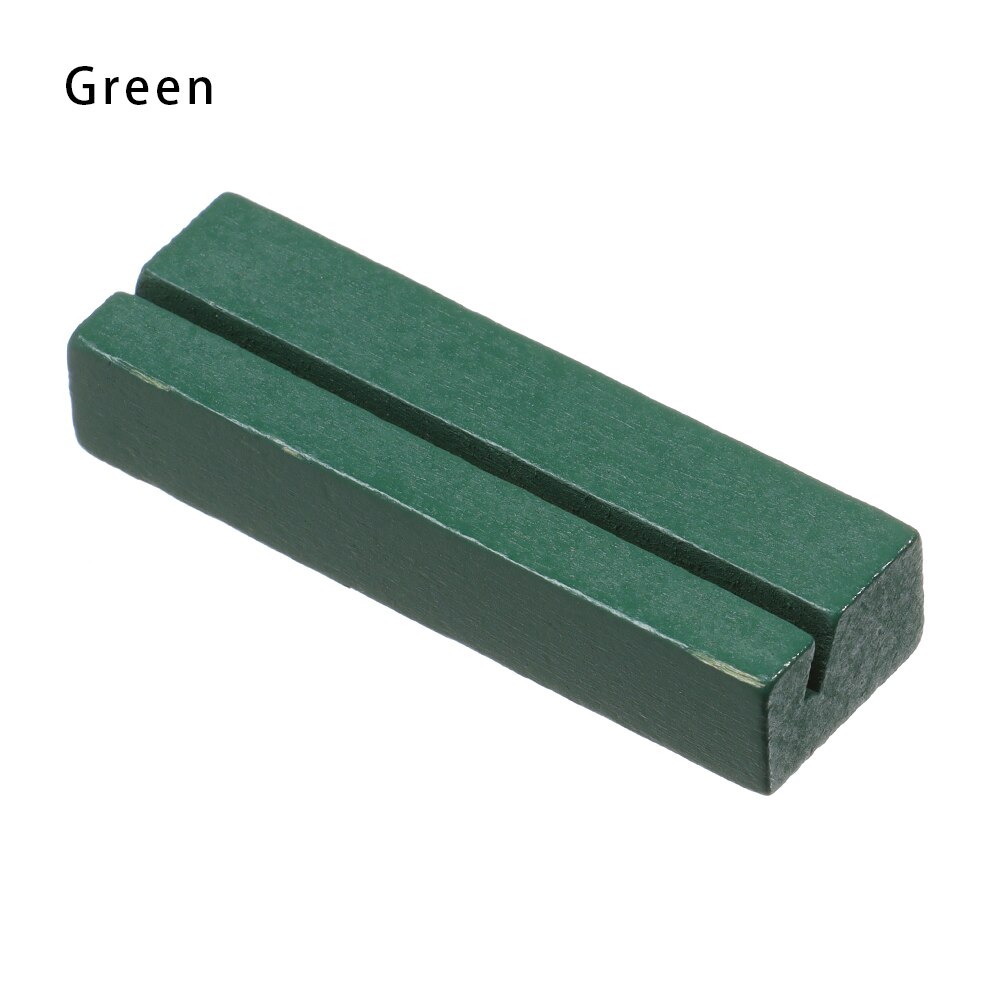 1Pcs Houten Foto Kaarten Display Stand Plaats Kaart Klemmen Stand Romantische Bruiloft Levert Tafel Nummers Houder: Green