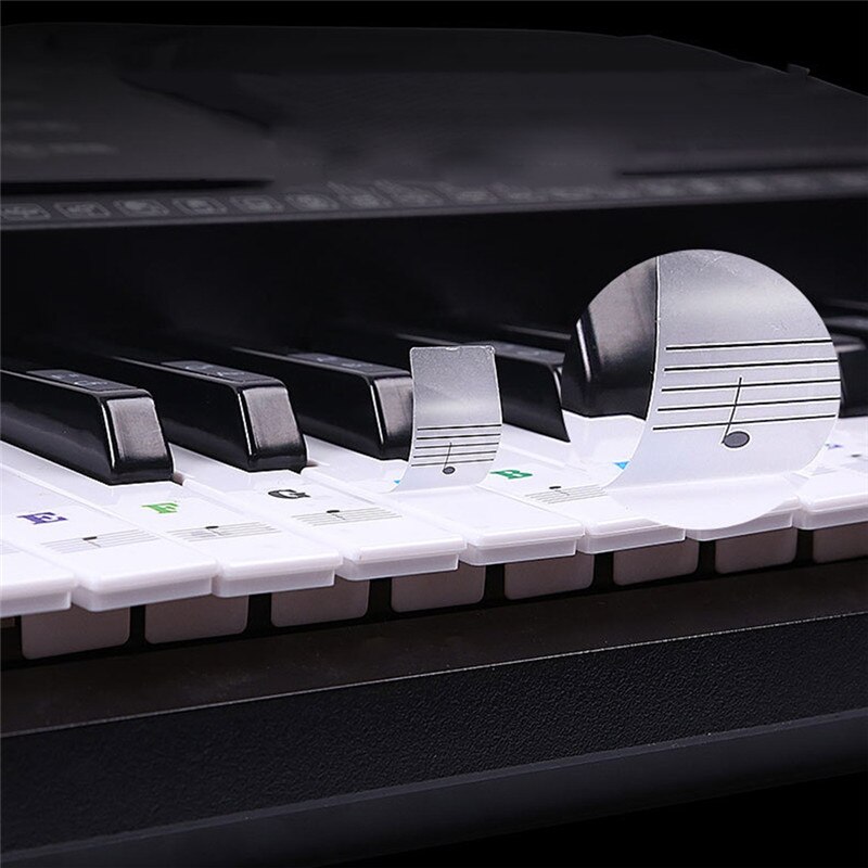 Piano Sticker Colorful Piano Keyboard Sticker Electronic Keyboard 37/49/54/61/88 Key Piano Sticker For Beginners Piano Practice
