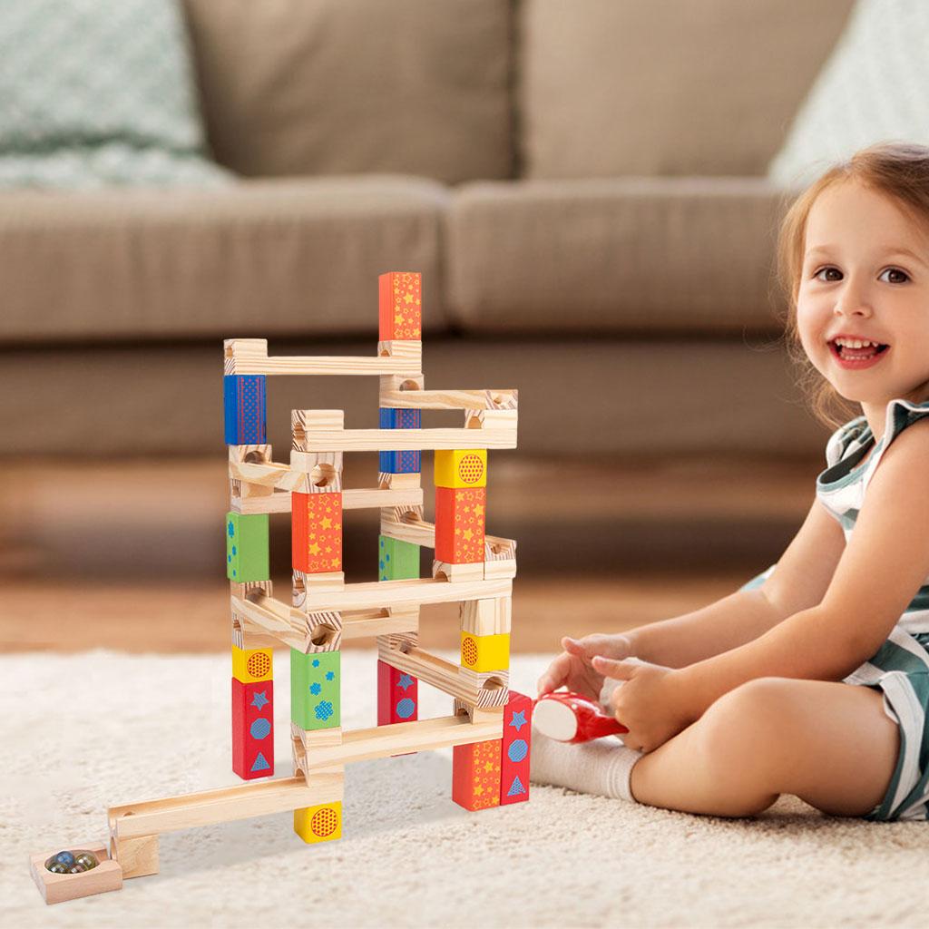 53Pcs/Set Geometric Shape Stack Block Children's Educational Assembled DIY