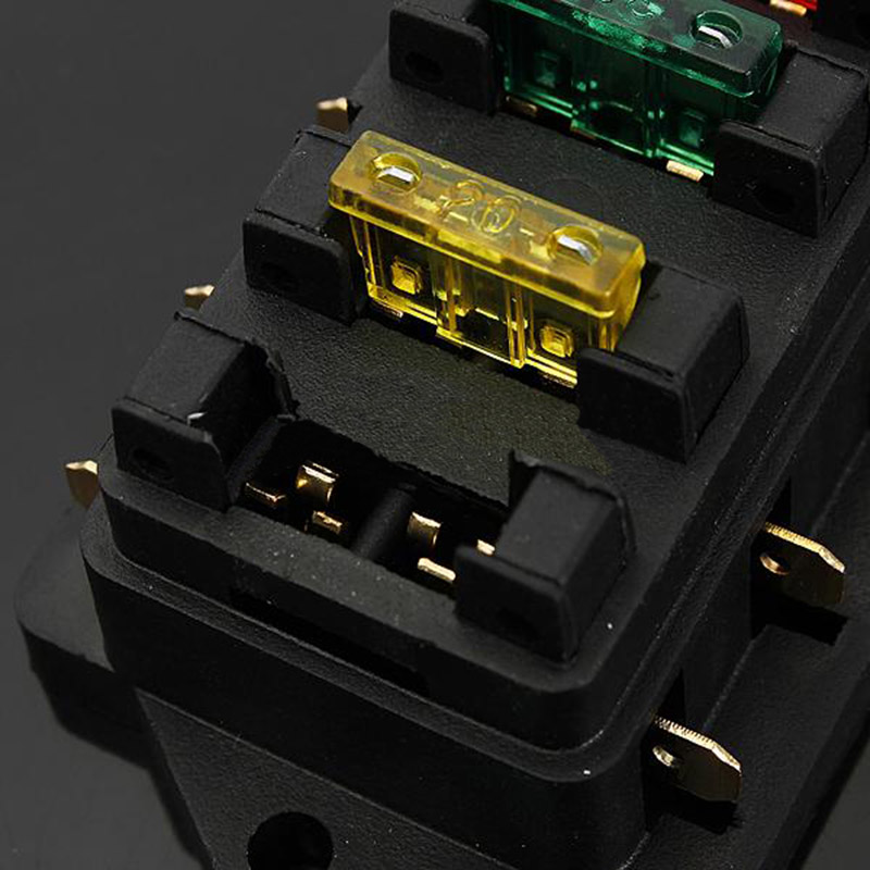 Car Fuse Box 4pcs+4 Way Car Fuse Holder Blade Car Truck Blade Fuse Box for Circuit Standard Standard ATO 12V