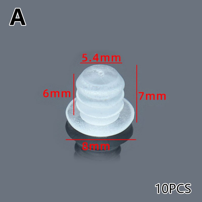 10Pcs Kabinet Meubilair Antibotsing Deeltje Ingebed Dikke Mute Noise Pad Transparante Rubber Pvc Clear Home Decor: A