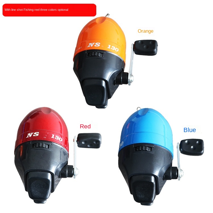 Htdob – mini canne à pêche télescopique pour enfants, accessoires, moulinet, sac, équipement Portable: Only Blue reel