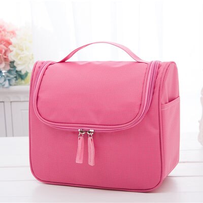 Neue Wasserdichte Männer Hängen Make-Up Tasche Oxford Reise Veranstalter Kosmetik Tasche für Frauen Necessaries Machen Up Fall Waschen Kulturbeutel: Pink B