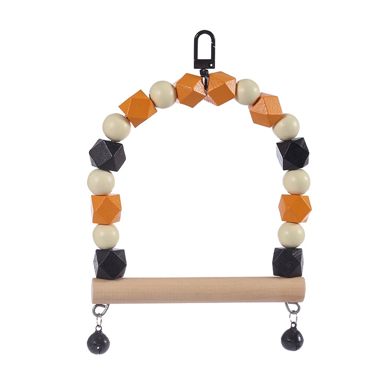 Picture of Wooden Bird Swing Pet Swing Stand Parrot Bird Cage... – Vicedeal