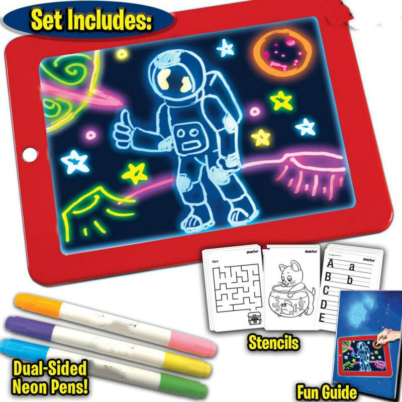 3D Magic Drawing Pad Lichtgevende Tekentafel 3D Schetsblok Tablet Magic Pad Glow Art Tekening Speelgoed Hersenen Ontwikkeling Speelgoed