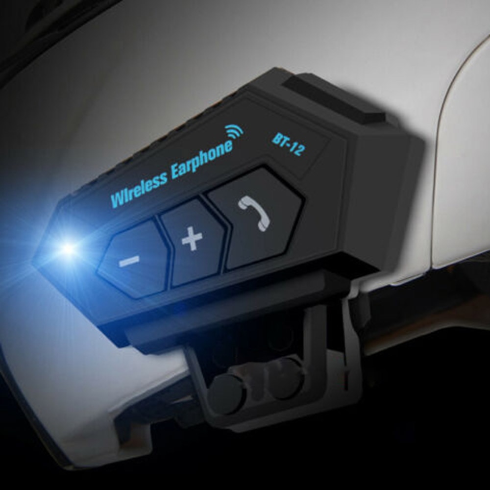 Motorrad Helm Headset kabellos Bluetooth Kopfhörer Lautsprecher Hände-Freies BT-12 Helm Bluetooth Headset Motorrad Kopfhörer