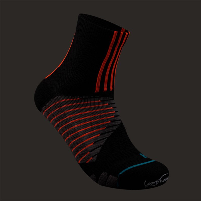 Baumwolle Feuchtigkeit Absorption Socken Pro Männer Schweiß Drainage Deodorization Sport Fitness Laufen Zubehör: Schwarz