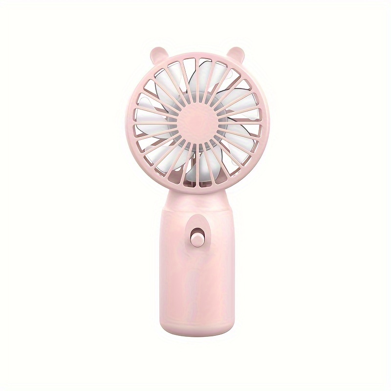 Ventiladores portátiles, miniventiladores personales, ventiladores pequeños alimentados por batería (el producto en sí no viene con baterías AA).: Rosa