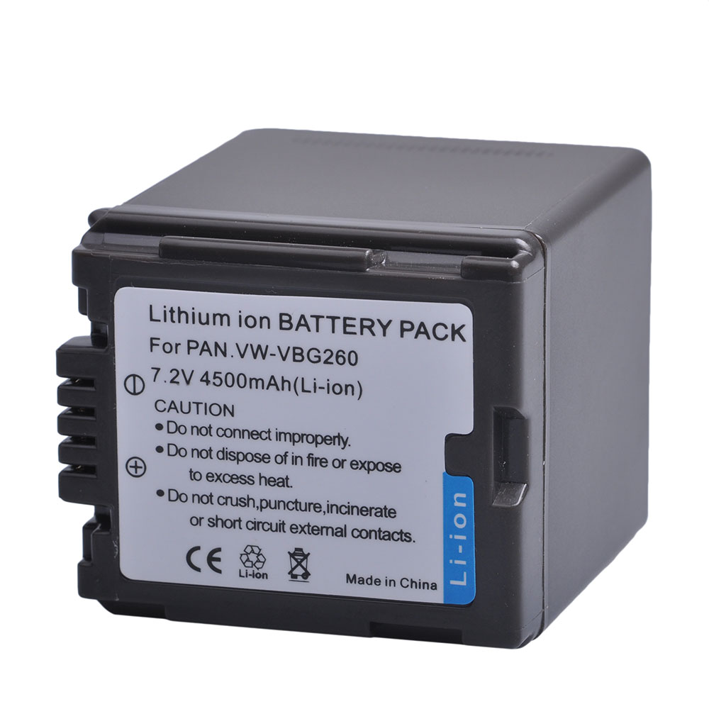 4500mAh VW-VBG260 VW-VBG130 VW-VBG070 Battery for Panasonic AG-AC7 AG-AF100 HDC-SD10 HDC-HS9 HDC-HS20 SDR-H40 SDR-H48 HDC-TM20