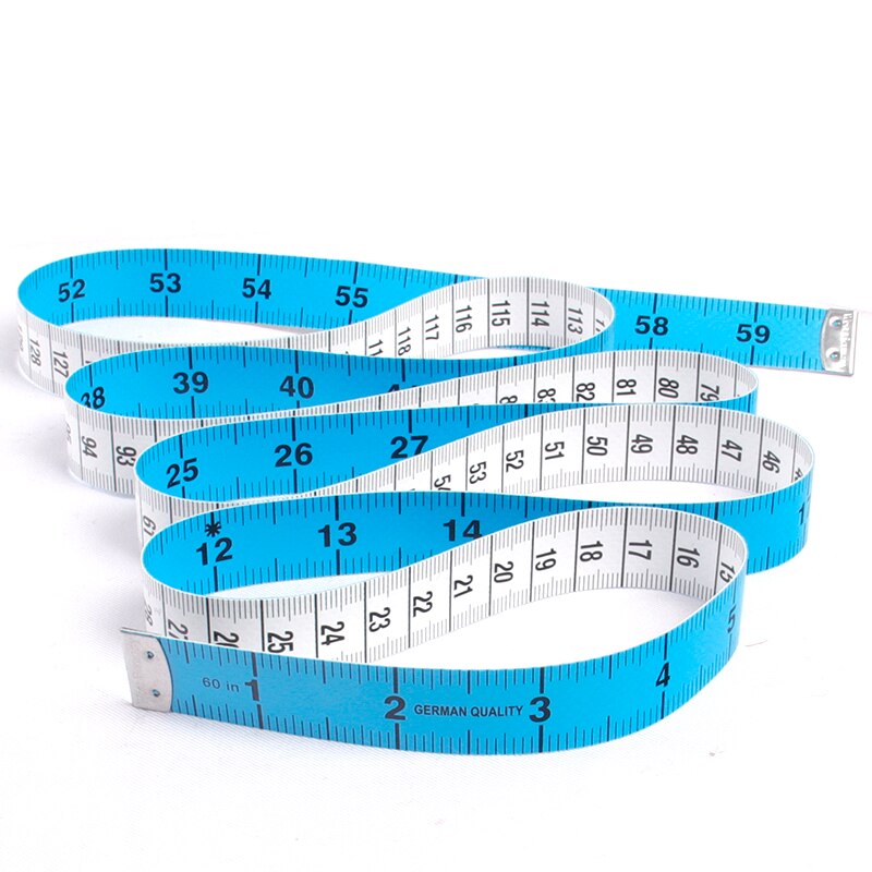 Meting Tape Kleermakers In Centimeter En Inch Duurzaam Body Meten Ruler Kleermaker Meetlint Geel Blauw Roze: Blue