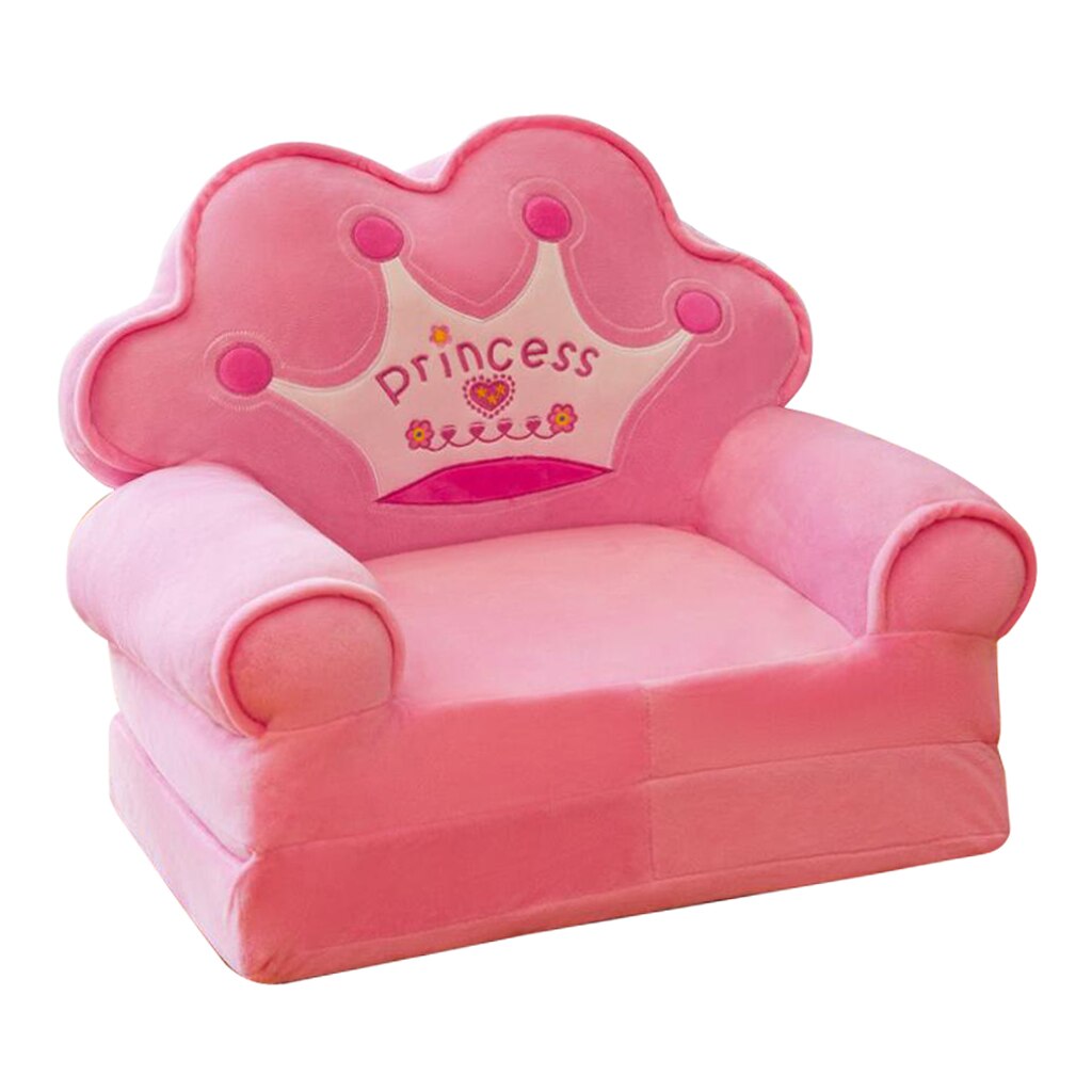 Folding Armchair Seat for Kids Cartoon Sofa Cover Multifunctional Baby Sofa Cover Upholstered Room Furniture: Pink