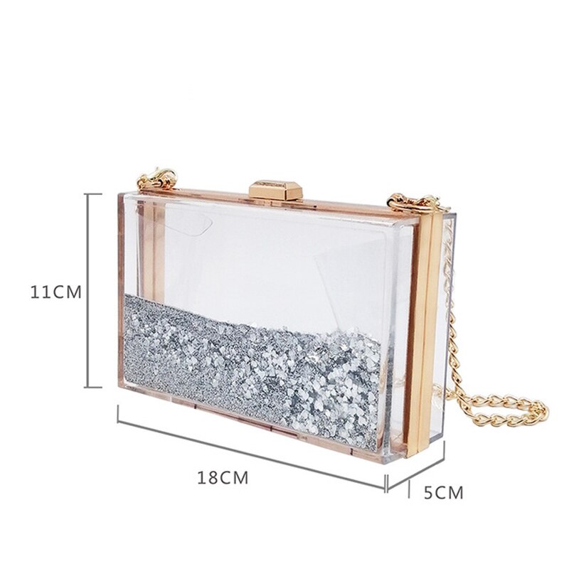 Helder Roze Portemonnees Handtassen Acryl Evening Clutch Tassen Voor Vrouwen Zomer Gouden Ketting