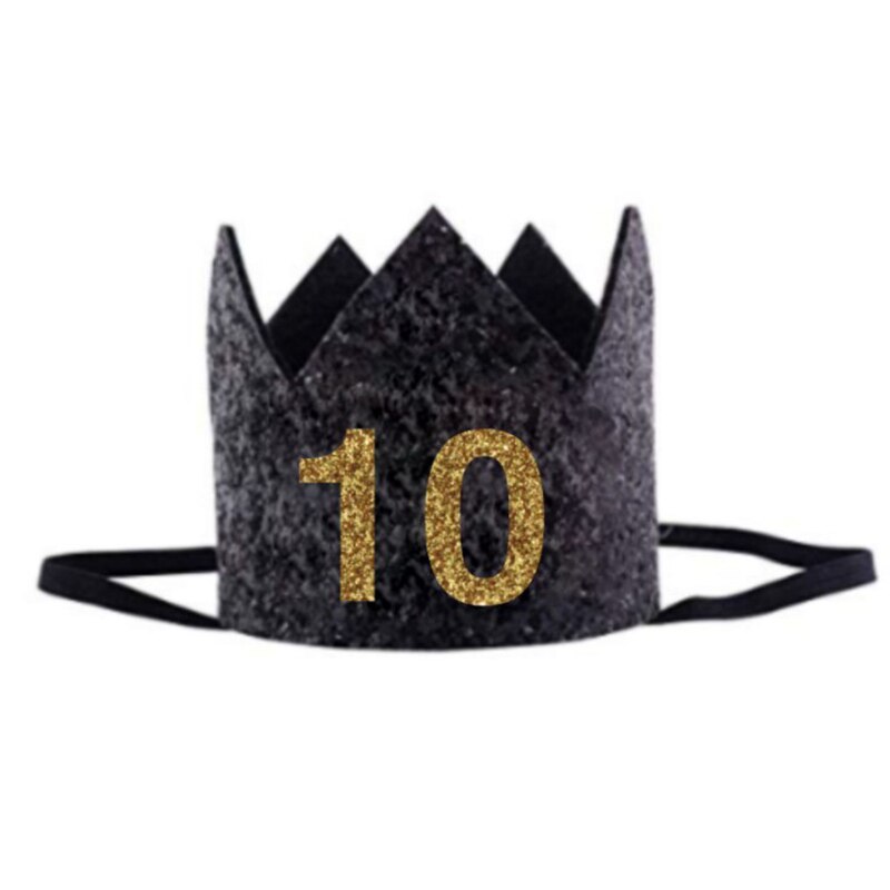 1 Pc freundlicher Neue Jahr Geburtstag Hütte Baby Geburtstag Kappe Mädchen Jungen Prinzessin Krone Erwachsene Stirnband Hairwear: 10