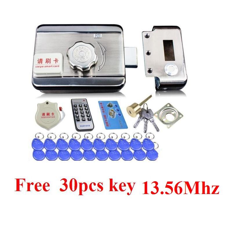 30 pièces étiquettes à puce porte et porte serrure système de contrôle d'accès électronique intégré RFID ID lecteur porte jante serrure pour interphone: IC Single  S