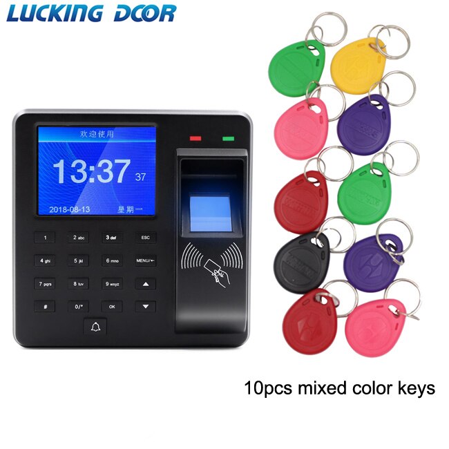 M10 Biometric Fingerprint Access Control Intercom Machine Digital Electric RFID Access System For Door Lock Keys Tags: M10 and10 ID color