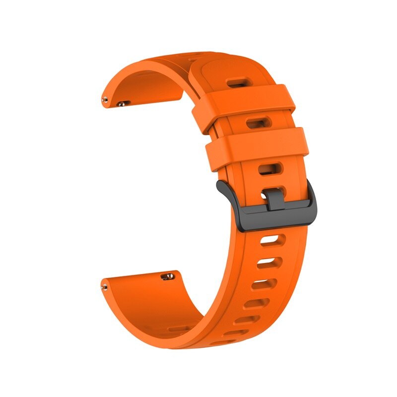 Silikone bånd til samsung gear  s3 classic huami grt grt 22mm sport rem udskiftning armbånd sort spænde quick release bar: Orange