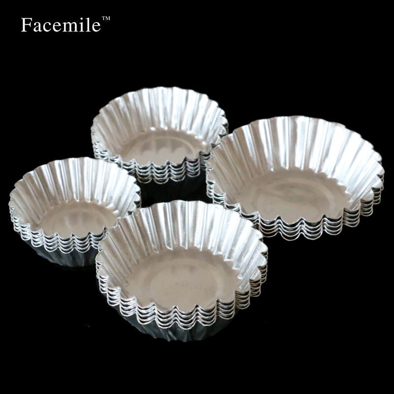 20Pcs Ei Taart Amico Silver Tone Cake Cupcake Liner Baking Cup Mold Muffin Ronde Cup Cake Tool Bakvormen Bakken pastry Tool 53012