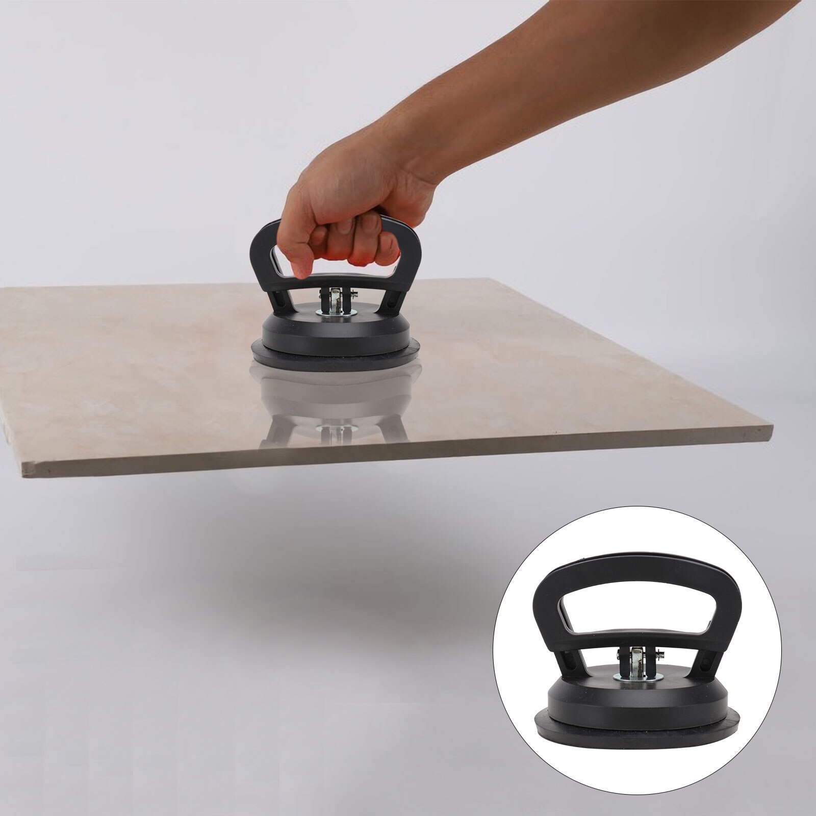 1Pc Suction Lifter Glass Floor Tile Vacuum Lifter Durable Lifting Tool Black