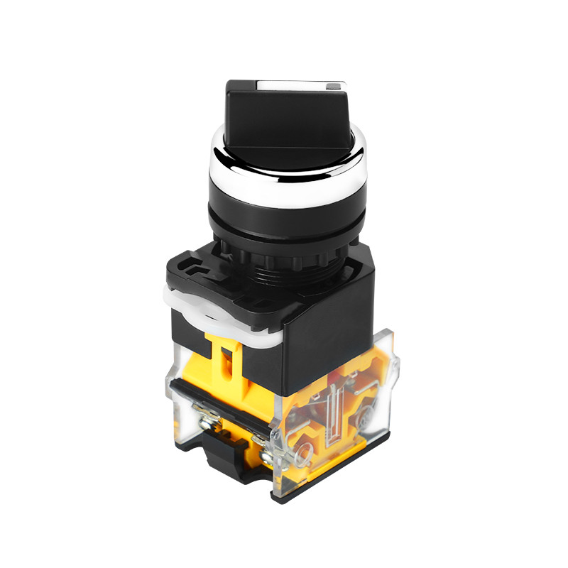 22mm La38-11x220x3, 10a400v Self-locking / Self Reset Knob Switch 2 / 3-position Rotary Switch, 4 Screw Power Knob Switch