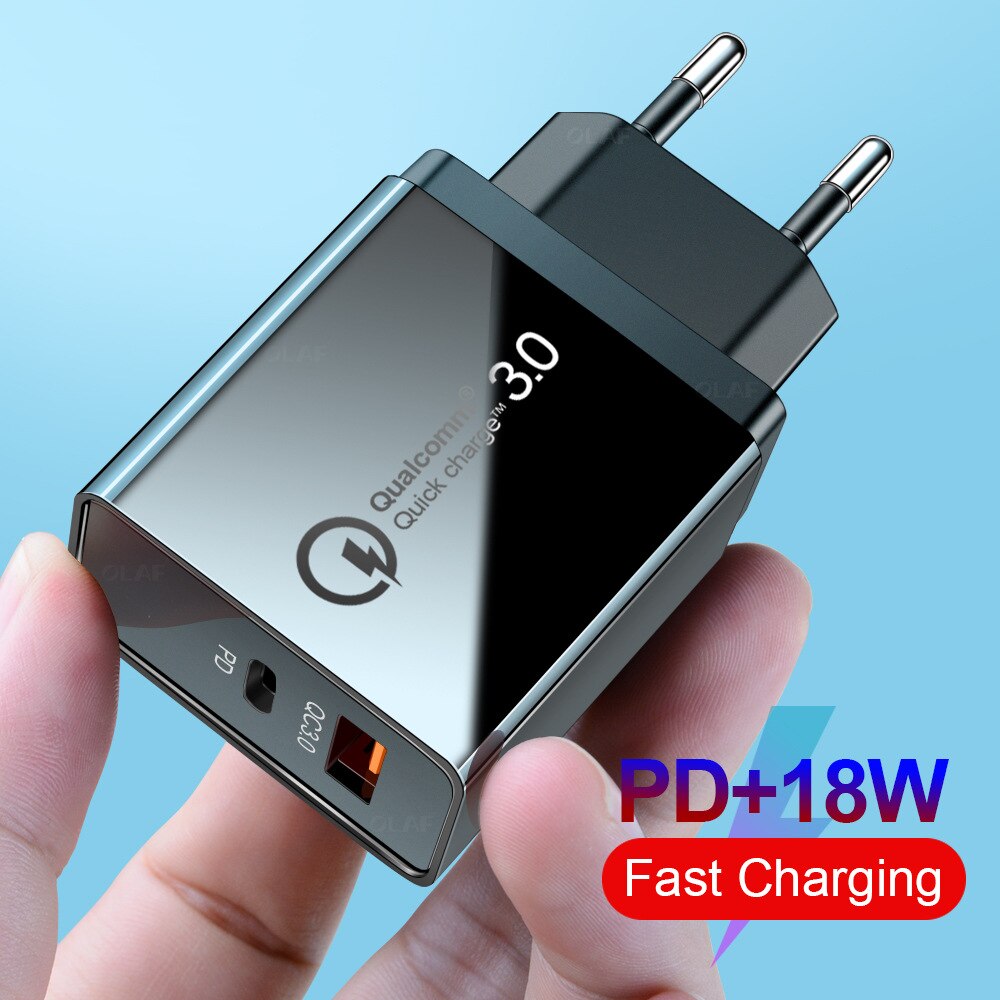 PD 18W USB Typ C handy schnelle Ladegerät Stecker QC 3,0 für iPhone11 Android Ipad Xiaomi Samsung laptop schnell Lade Stecker