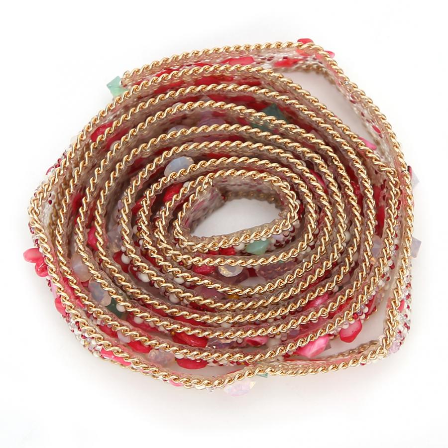 Strass grus band kedja kläder skor kristall strass kedja dekoration tillbehör 1.5cm bredd