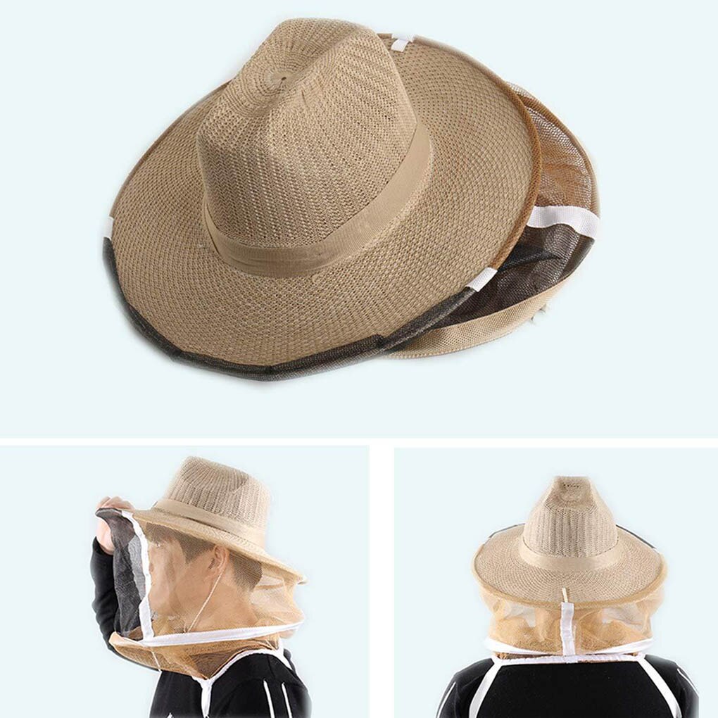 Apicultor sombrero de malla al aire libre apicultura cara Protector gorra de red guardia de apicultor accesorio