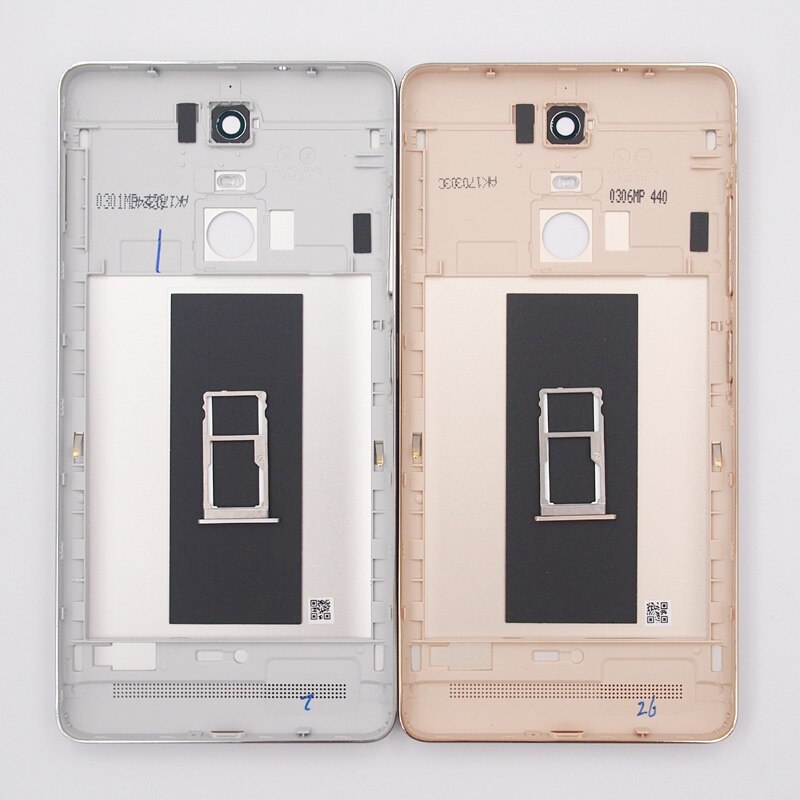 Baansam - coque arrière de batterie pour lenovo  k5 note  a7020 a 48 k52 t 38 k52 e 78 avec boutons d'alimentation et de volume + plateau pour carte