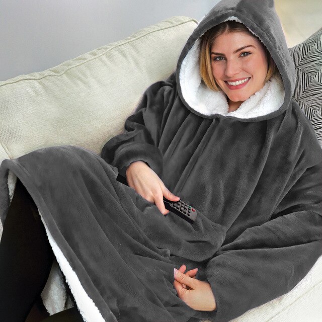 Winter Dicke Comfy Fleece TV Decke Mit Ärmeln Mit Kapuze Gewichteten Erwachsene Fleece Decke Hoodie Tasche Weiche Warme Für Betten Hoodie: 44