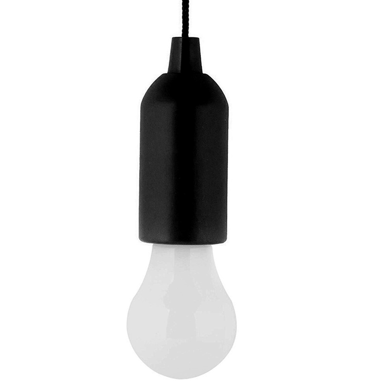 ! 1 pièces Portable LED tirer cordon ampoule extérieure jardin fête suspension lampe de lumière LED noir