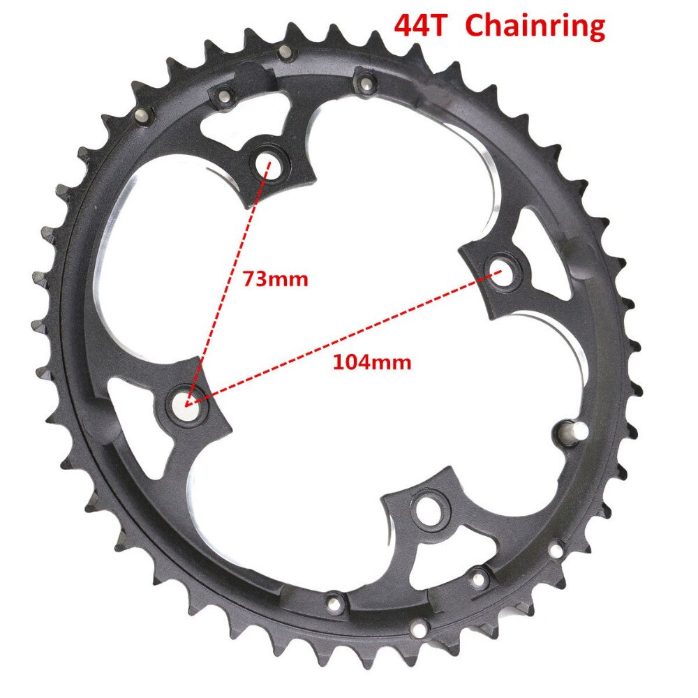 Aluminiumlegering 44t cykel vevsats 104 bcd kedjering cykel vev kedjering 9 speed mtb landsvägscykel kedjehjul för shimano slx xt: Default Title