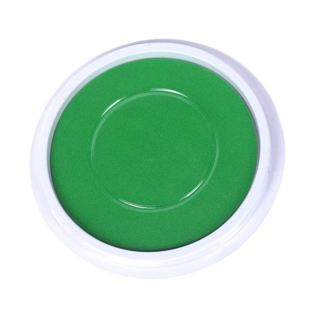 Diy Ink Pad Stempel Vingerverven Craft Kaartmaken Grote Ronde Voor Kinderen Kunstenaars: green