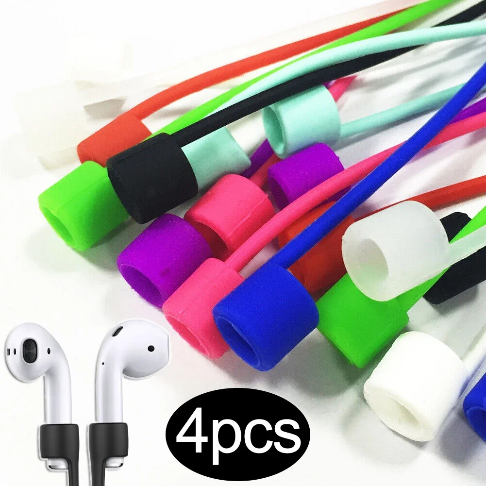 Cuerda de silicona antipérdida para auriculares AirPods 1, 2, 3 Pro, inalámbrica, Bluetooth, correa para el cuello, cordón, 4/1 Uds.