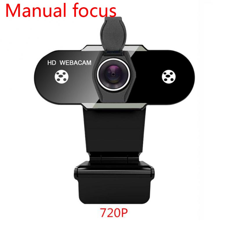 2K Webcam Full Hd 1080P Computer Camera Met Stofkap Webcam Voor Webcast Video Conferentie Webcam 1080P Camara Web Para Pc: 720p no autofocus