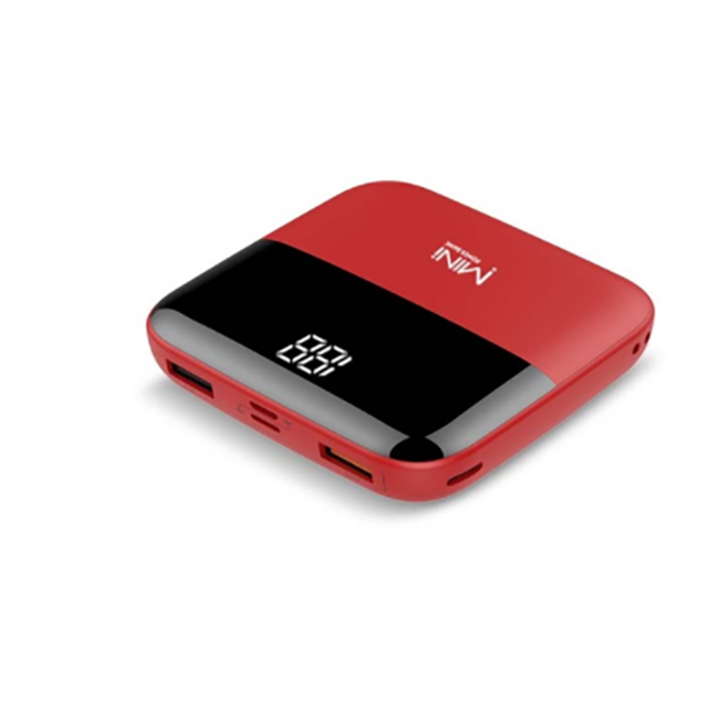 Mini Power Bank 10000 Mah Quick Charge Dual Usb Snelle Output Mirco Usb Tpye-C Externe Batterij Draagbare Snelle lading Powerbank: Rood