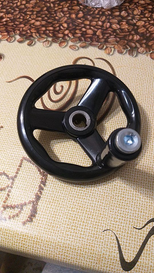 Roue à main ronde en plastique, 3 rayons, Machine, outils pour fraiseuse, tour 18x200mm 12x100mm 12x125mm,