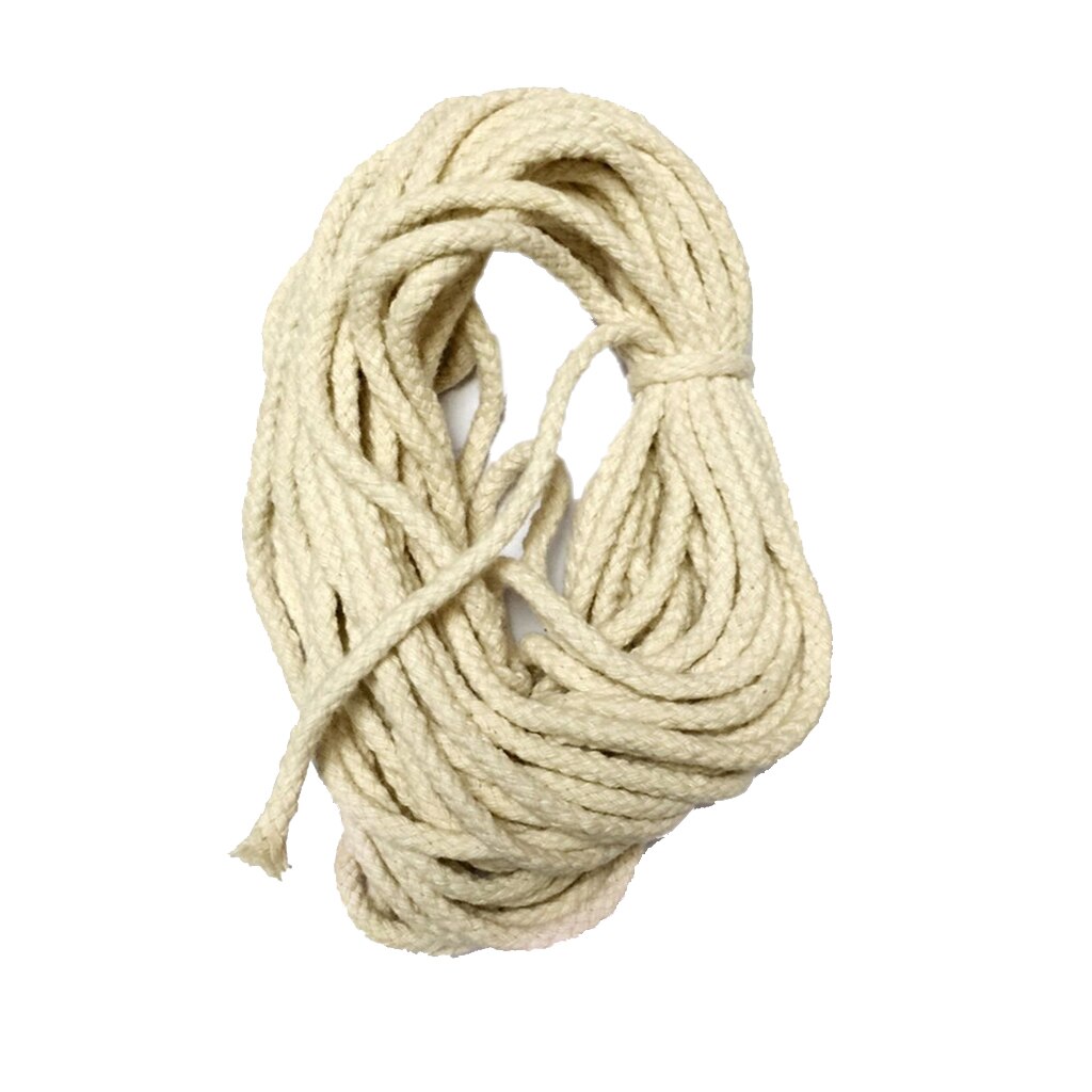 2 Pieces 10 Meters 100% Natural Pure Cotton Rope Braided Twisted String Cord Twine Rope 5mm