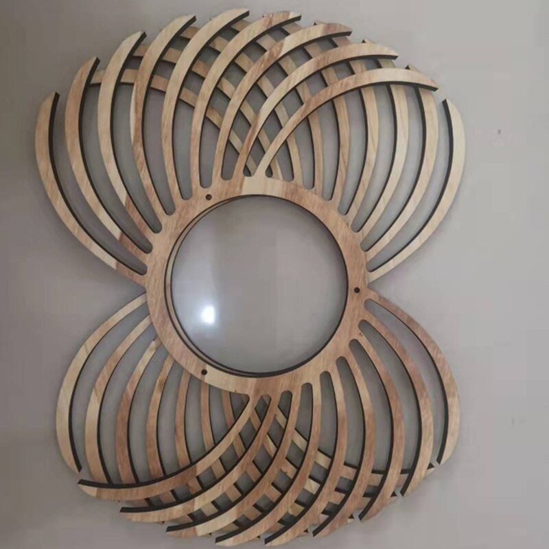 Retro 3D Handmade Wooden Windmill Reversal Statue Rotating Sculpture For Garden Decorations