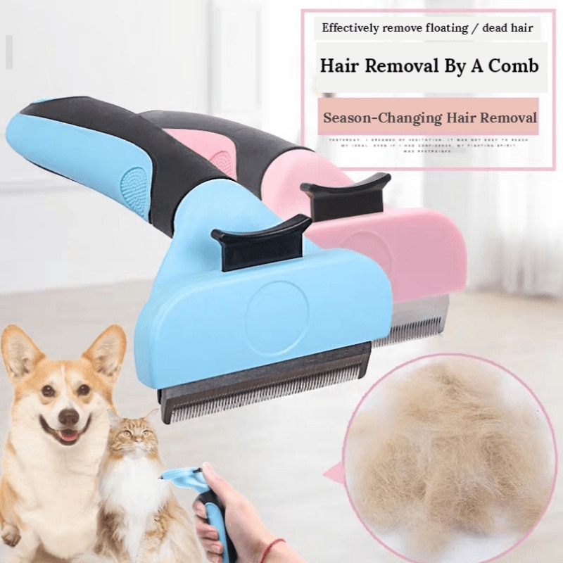 Peigne de toilettage pour animaux de compagnie, brosse pour chiens et chats, outil d'épilation des poils, tondeuse, fourniture pour animaux de compagnie