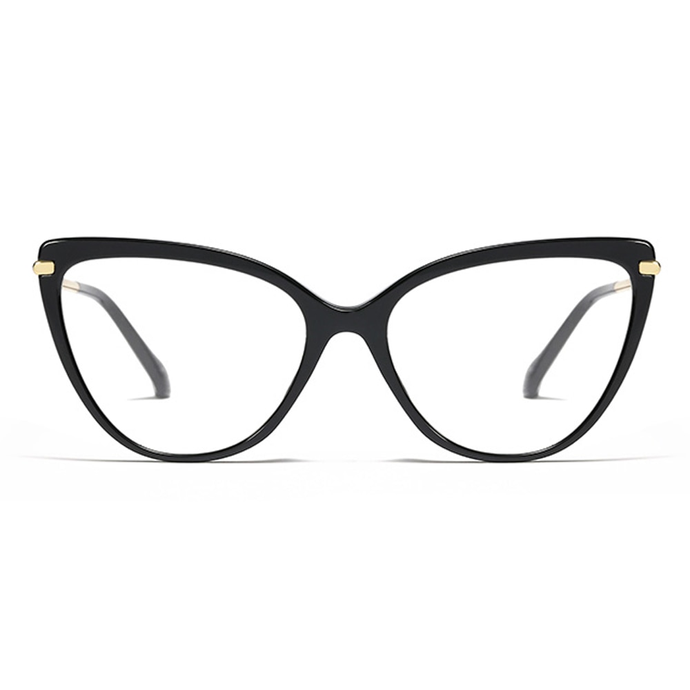 Kachawoo brillen Katze Auge retro Gold tr90 optische rahmen brillen frauen klare linse aufbringen stil neue jahr