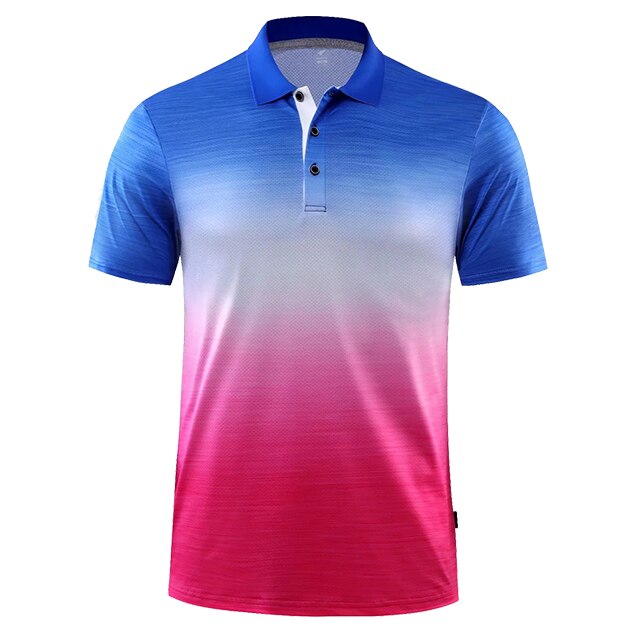 Män kvinnor kortärmade golfbordtennisskjortor löpning slim fit toppar t-shirts gym sportkläder badmintonskjorta kläder: Blå lila / Xxl