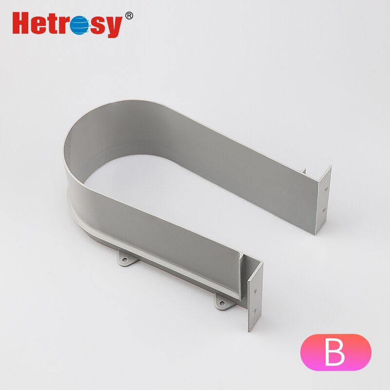 Hetrosy Hardware Plastic U Shape Drawer Slot Accessories Under the Sink For Cabinet Drawer Waterproof Baffle Fittings: B Type Grey