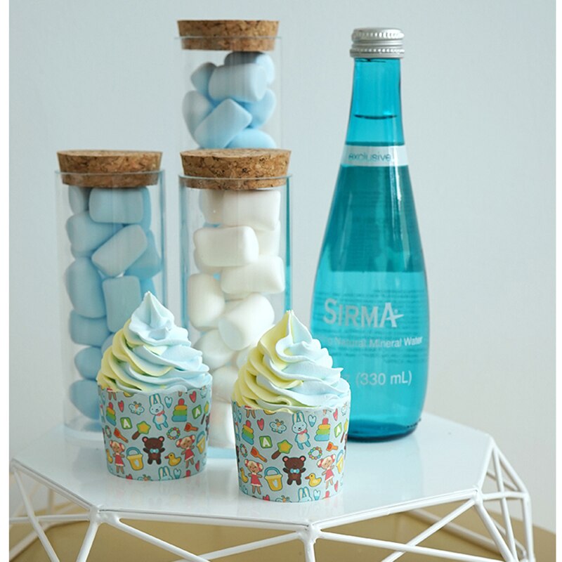 Artificial Cartoon Cupcake Mold 10cm Height Clay Cute Dessert Decorating for Showcase Photography Props Cake Food Store