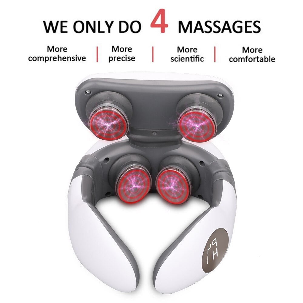 Elektrische 4D Clever Nacken Massagegerät 6 Kopf Puls Halswirbel Massagegerät Körper Entspannen Schmerzen Linderung die Gesundheit Pflege Massage Maschine Neue