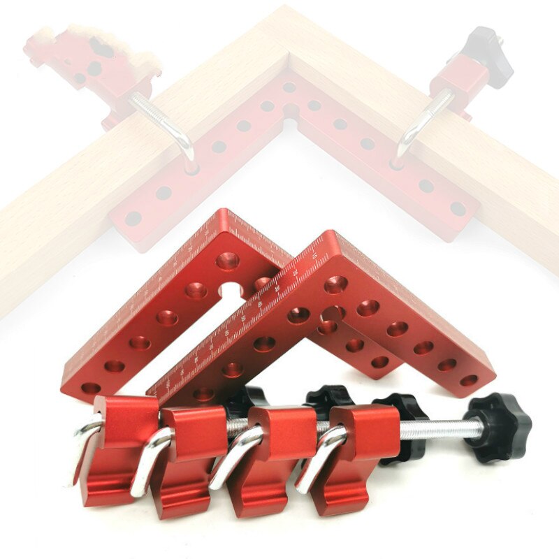 2Pc 90 Degrees Auxiliary Fixture Splicing Board Positioning Panel Fixed Clip Carpenter's Square Ruler L-Shaped Woodworking Tool