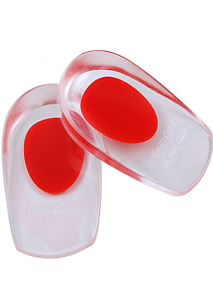 Gel Silikon Weiche Ferse Pad Halbe Einlegesohle Ferse Tasse Fixiert Sohle Dämpfung Und Komfortable Dünne Stil Schuhe Fuß Pad