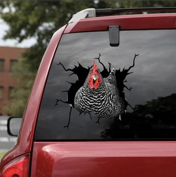 3D CHICKEN CAR STICKER Cartoon Car Styling Wall Home Glass Window Door Laptop Truck Vinyl Decals