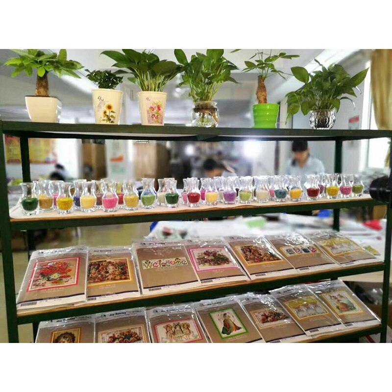 Eeuwige liefde De Run van de Land Chinese borduurpakketten Ecologische katoen stamped gedrukt DIY kerstversiering