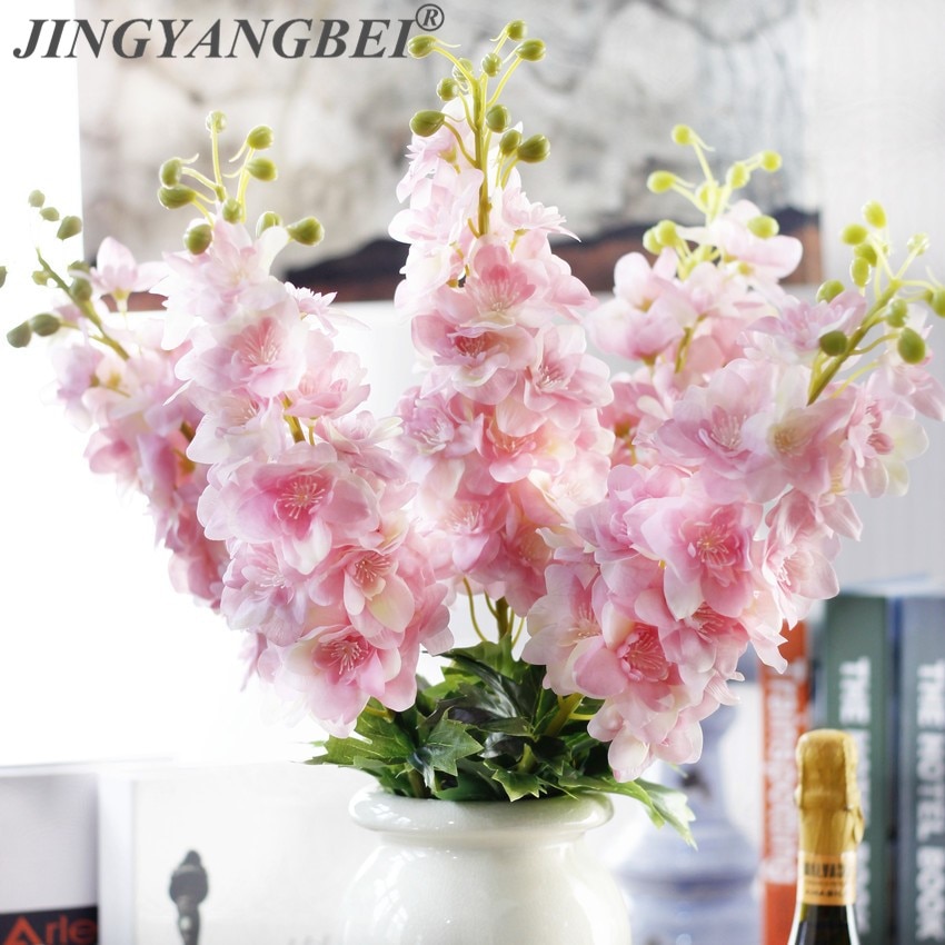 80CM látex Delphinium Jacinto flores artificiales continental PU flores boda simulación flor decoración del hogar